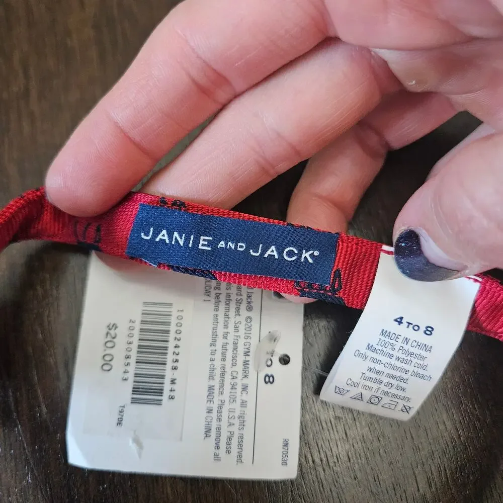 Janie and Jack‎ Boys Dress Ties Lot of 3 Size 4–8 Formal Bow Tie Necktie Preppy